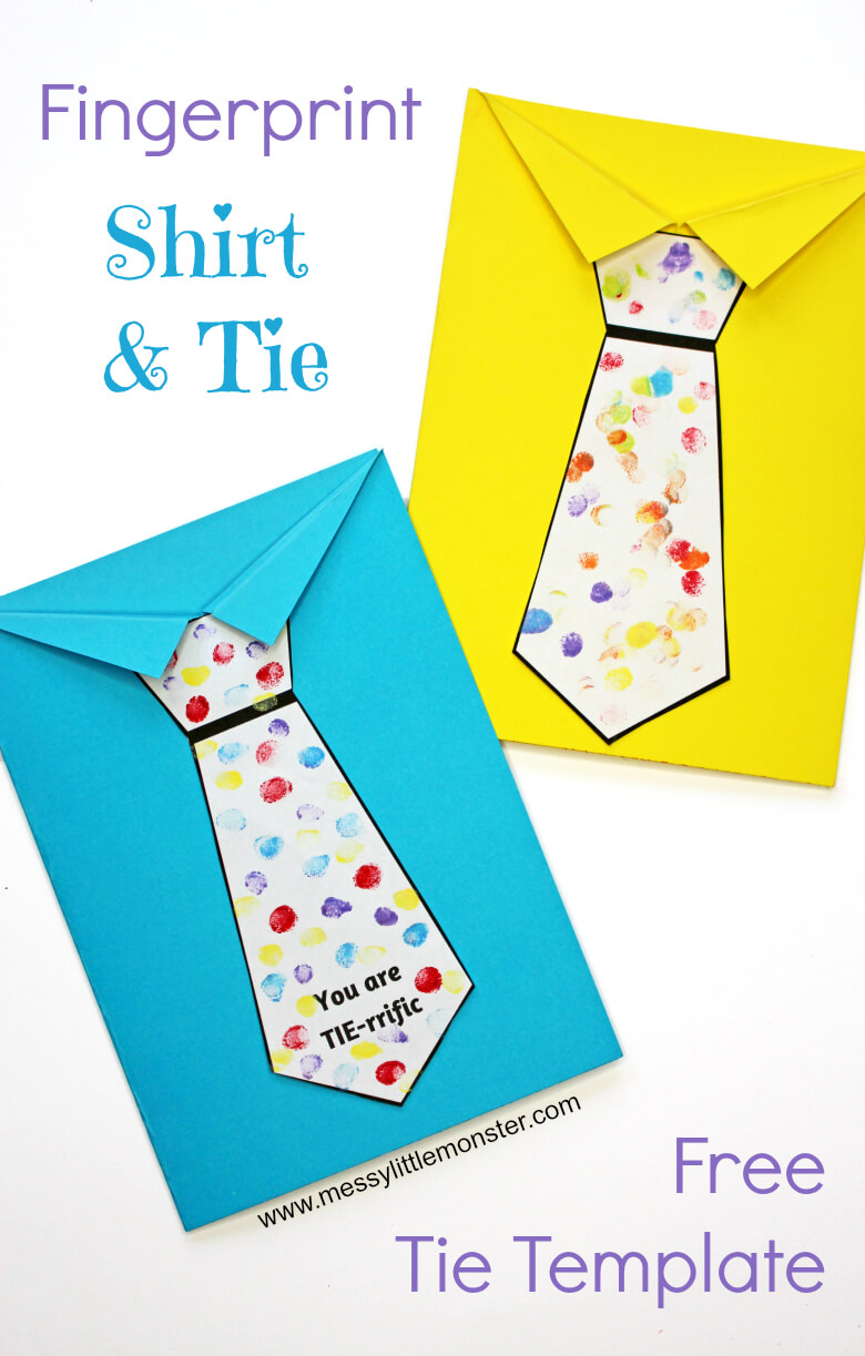 Father's Day Tie Card (With Free Printable Tie Template For Fathers Day Card Template