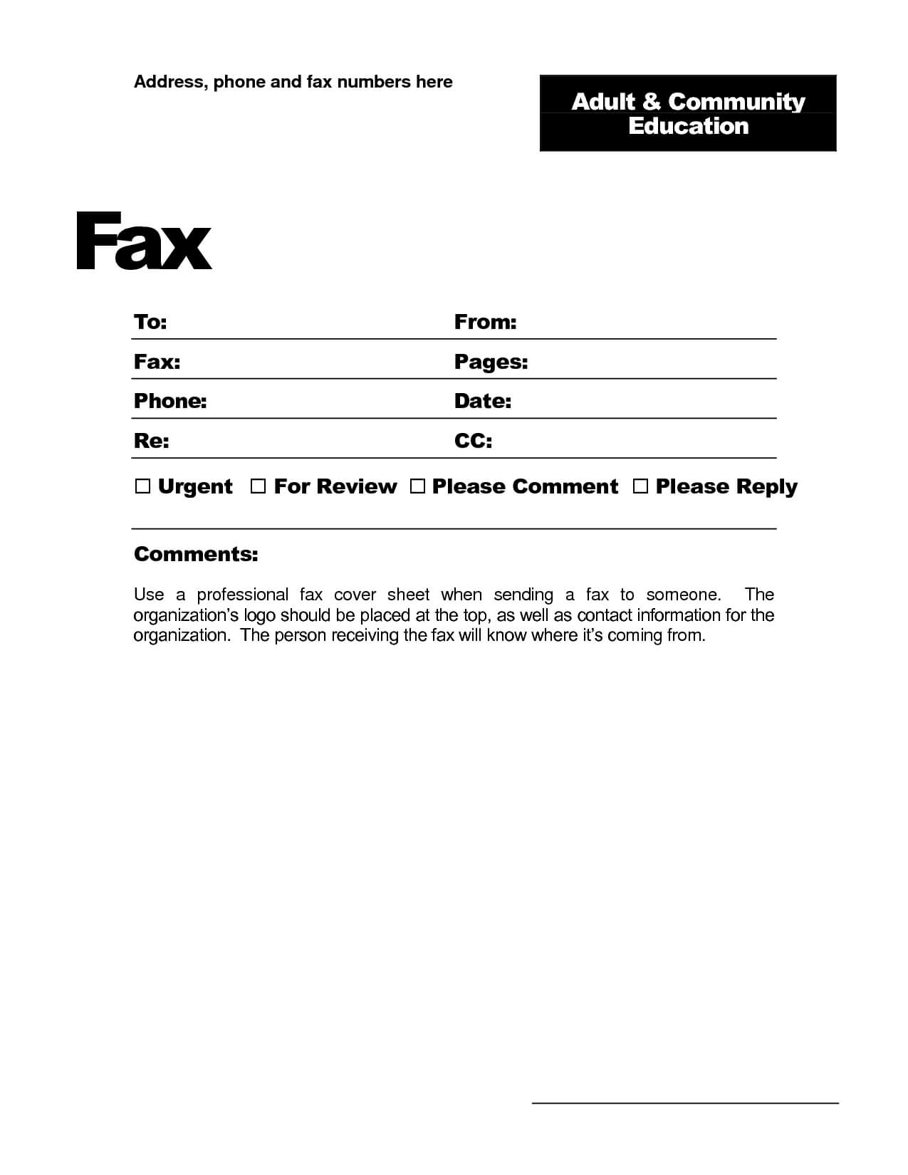 Fax Template Word 2010 - Free Download Throughout Fax Cover Sheet Template Word 2010