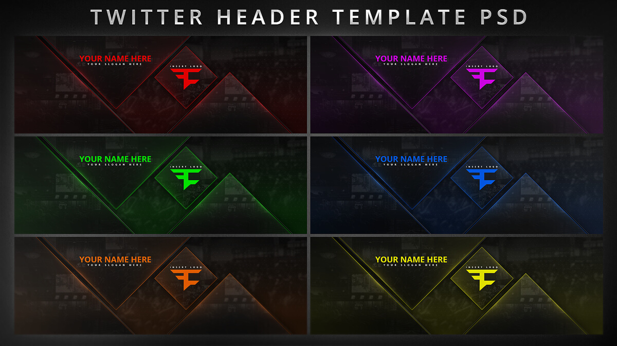 Faze Nikan On Twitter: "customizable Twitter Header Template With Twitter Banner Template Psd