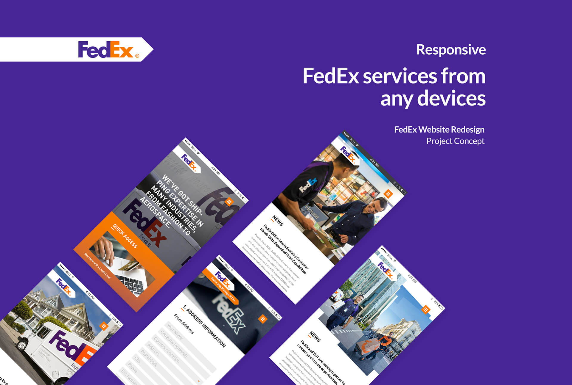 Fedex Web Concept On Behance Pertaining To Fedex Brochure Template