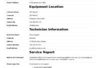 Field Service Report Template (Better Format Than Word inside Technical Service Report Template