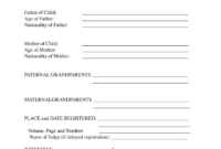 Fillable Birth Certificate Template For Translation - Fill inside Birth Certificate Translation Template