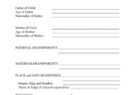 Fillable Birth Certificate Template For Translation - Fill throughout Birth Certificate Translation Template English To Spanish