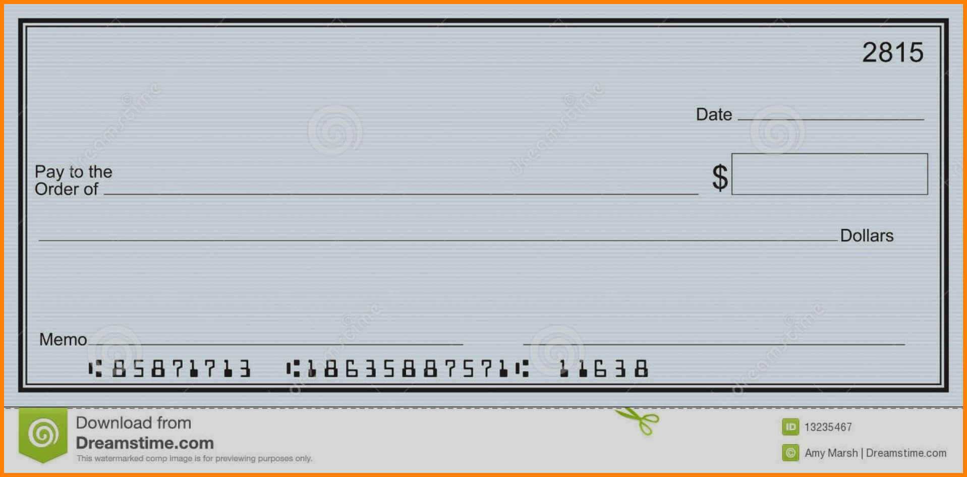 Editable Blank Check Template