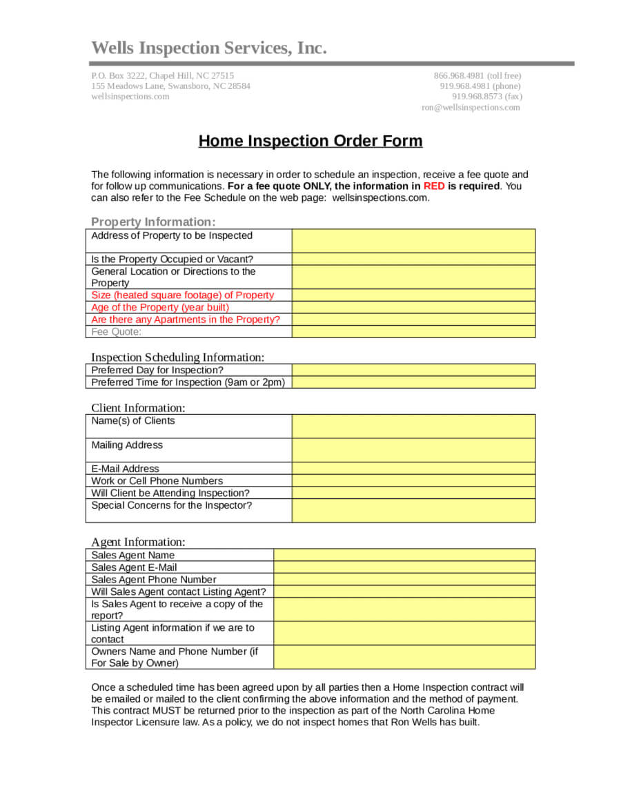 Fillable Home Inspection Report And Home Inspection Report With Home Inspection Report Template Free