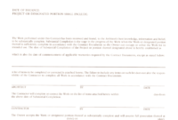 Fillable Online Certificate Of Substantial Completion Fax within Certificate Of Substantial Completion Template