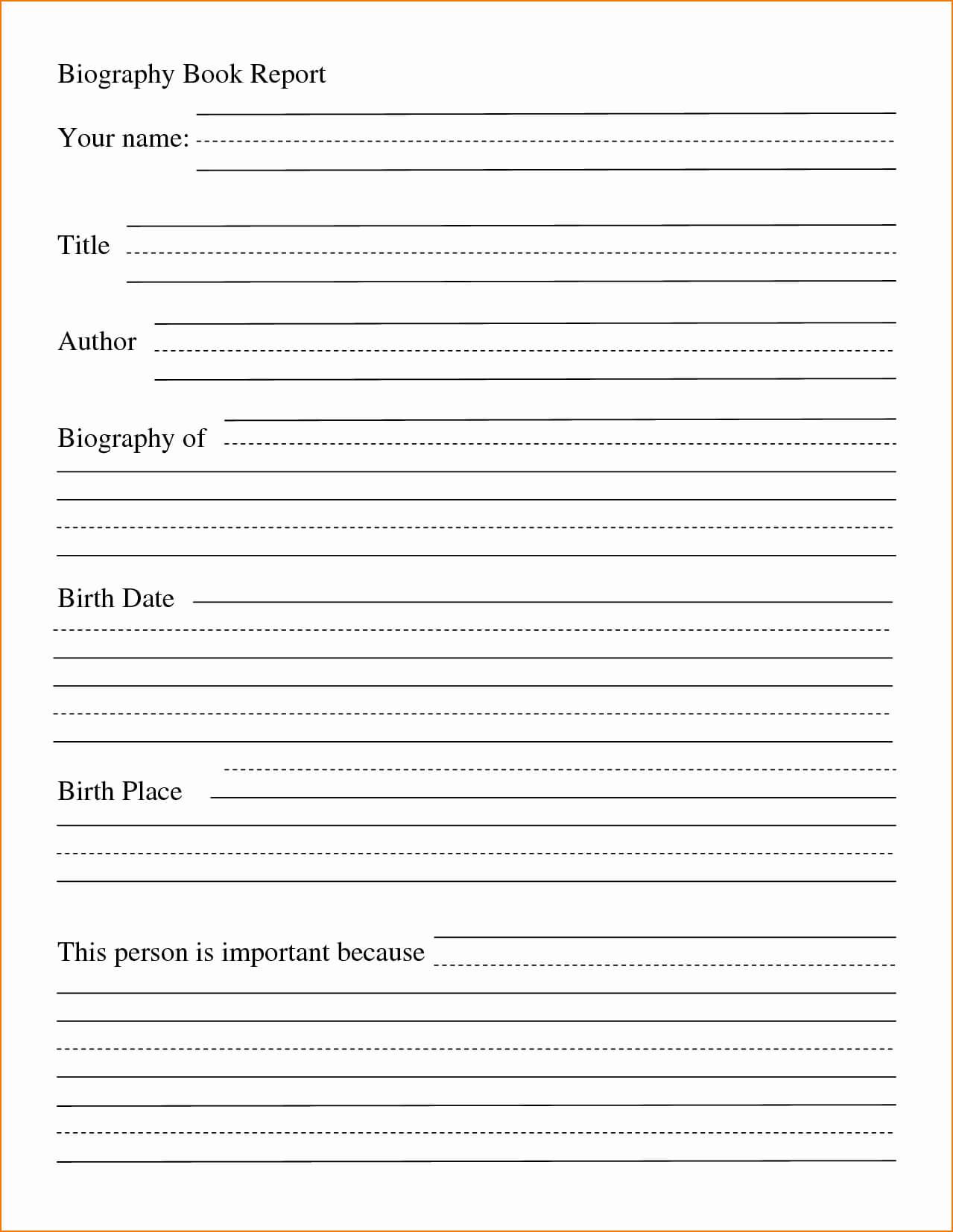 Financial Tatements Template Pdf For 2Nd Grade Book Report Inside 4Th Grade Book Report Template