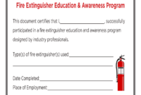 Fire Extinguisher Certificate - Fill Online, Printable within Fire Extinguisher Certificate Template