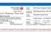 First Aid Certificate Template Free Certification throughout Cpr Card Template