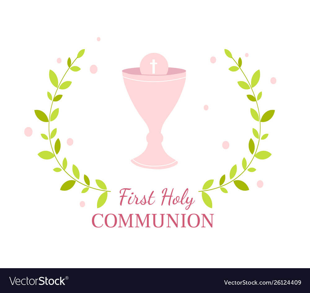 First Holy Communion Greeting Card Design Template Intended For First Communion Banner Templates