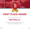 First Place Award Certificate Template Throughout First Place Certificate Template