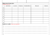 Fixture Inspection Documentation For Engineering - with regard to Engineering Inspection Report Template