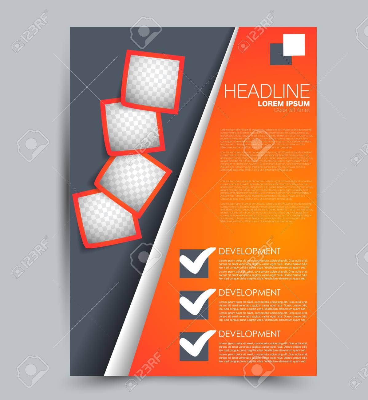 Flyer Template. Design For A Business, Education, Advertisement.. In Brochure Design Templates For Education