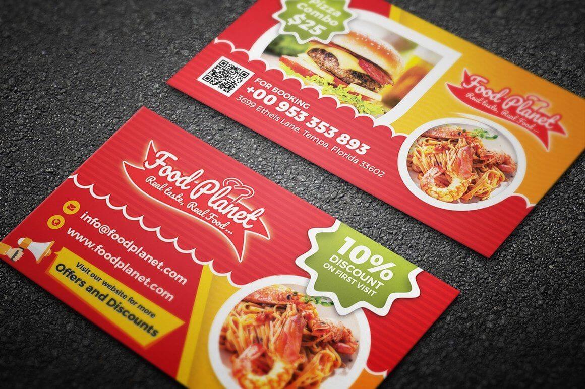 Food And Restaurant Business Card #ad , #ad, #free#fonts For Restaurant Business Cards Templates Free