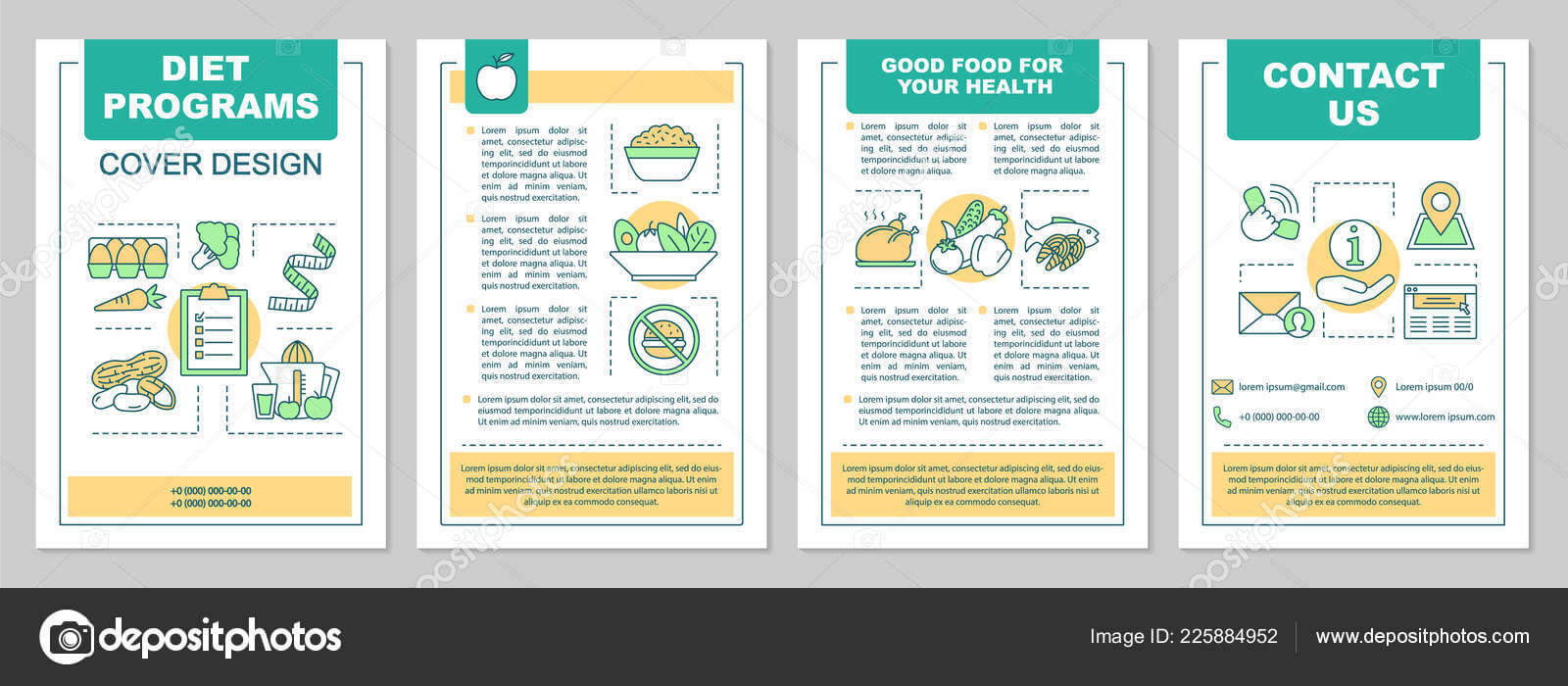 Food Magazine Layout Templates | Healthy Nutrition Brochure With Nutrition Brochure Template