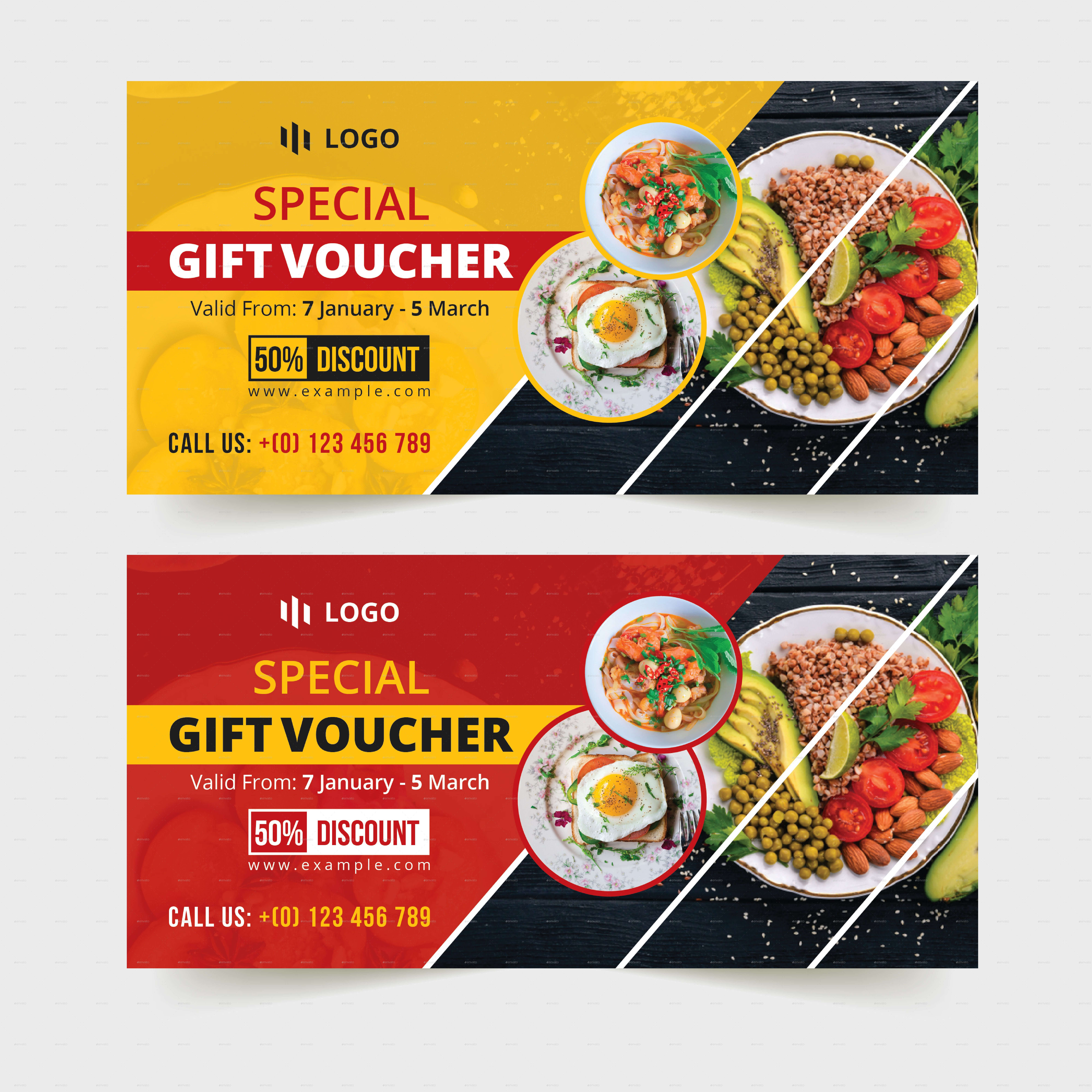 Food Restaurant Gift Voucher Template #restaurant, #food With Regard To Pizza Gift Certificate Template