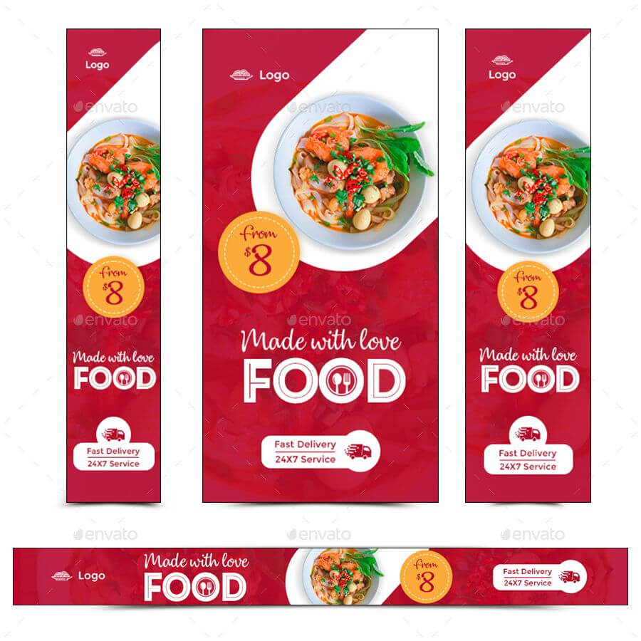 Food Web Banner Set #web, #food, #set, #banner | Food Banner For Food Banner Template