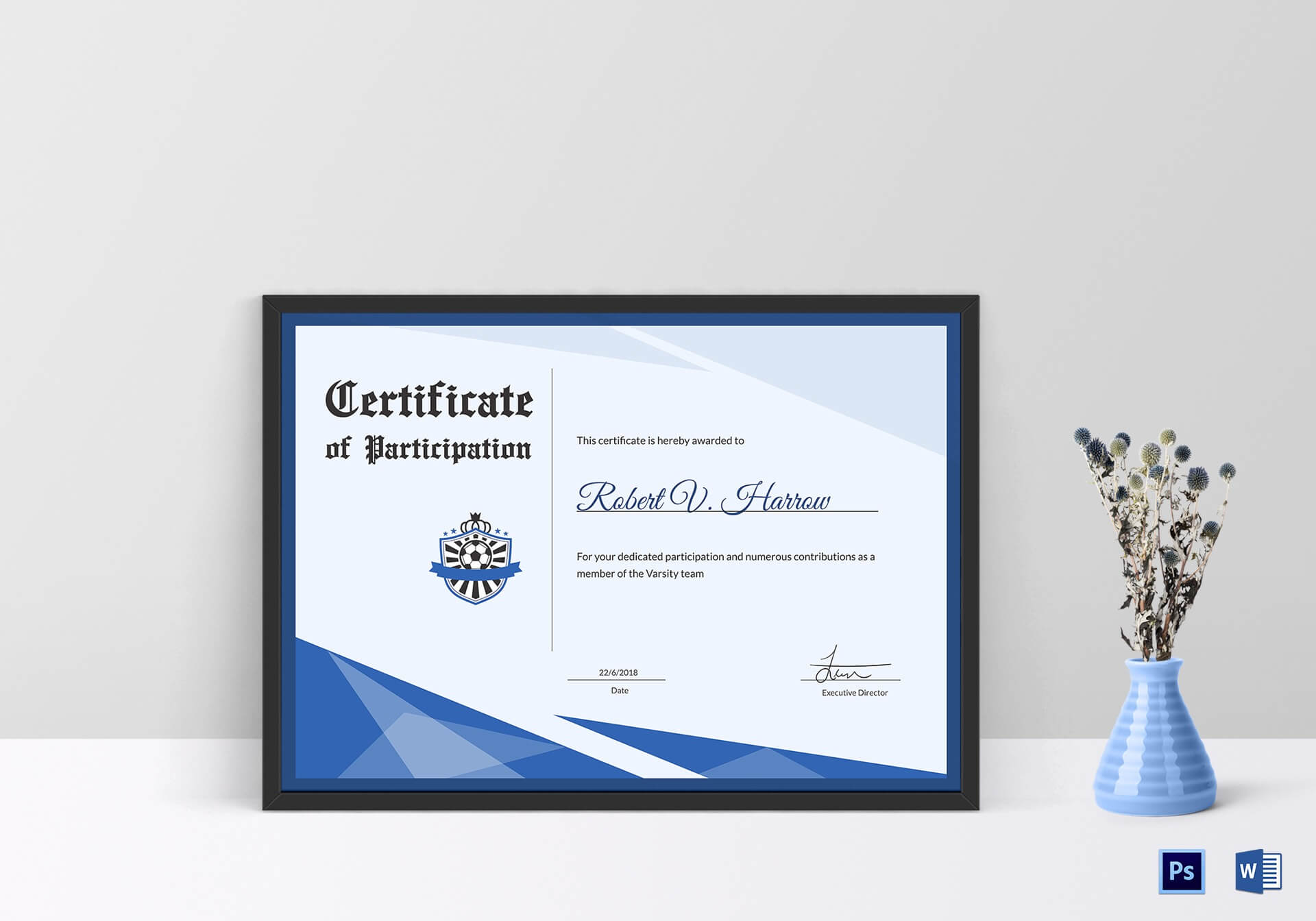 Football Award Certificate Template In Award Certificate Design Template