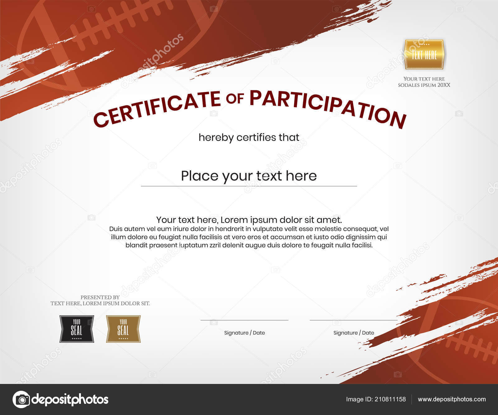 Football Certificate Background Stock Vectors, Royalty Free With Regard To Rugby League Certificate Templates