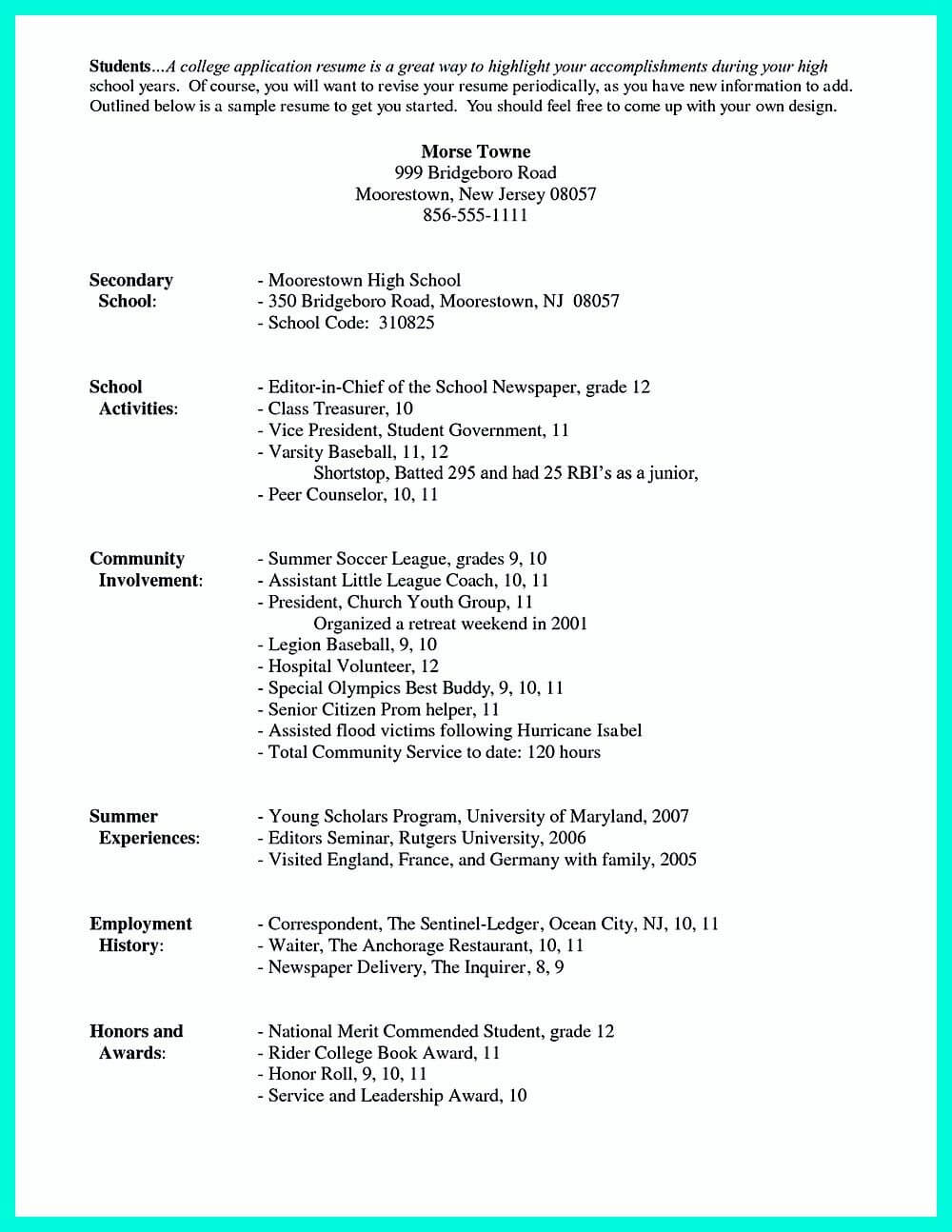 For High School Students, It Is Sometimes Troublesome To Throughout College Student Resume Template Microsoft Word