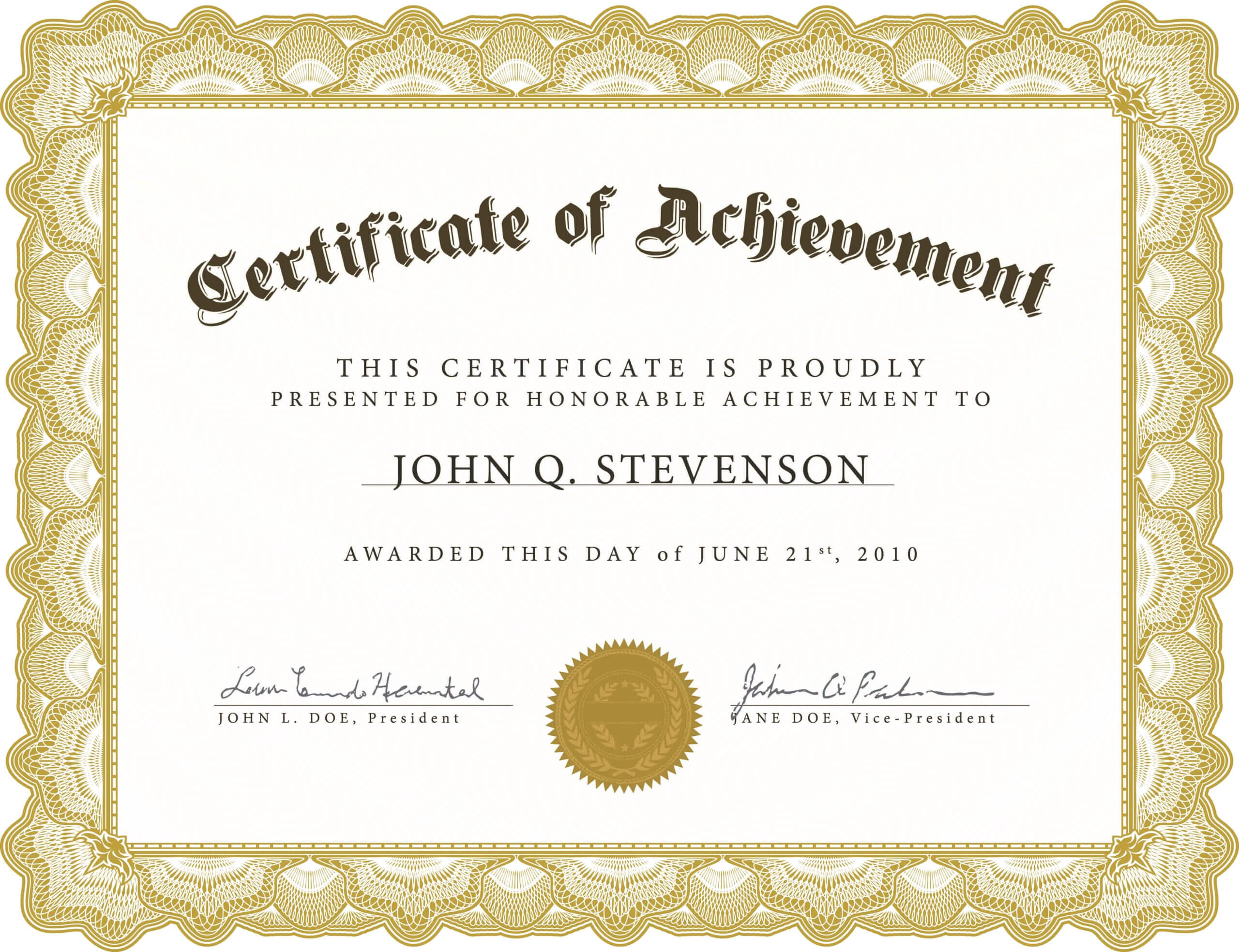 Formal Award Certificate Template Pertaining To Hayes Certificate Templates