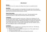 Formal Lab Report Template Ideas Frightening Example with Formal Lab Report Template