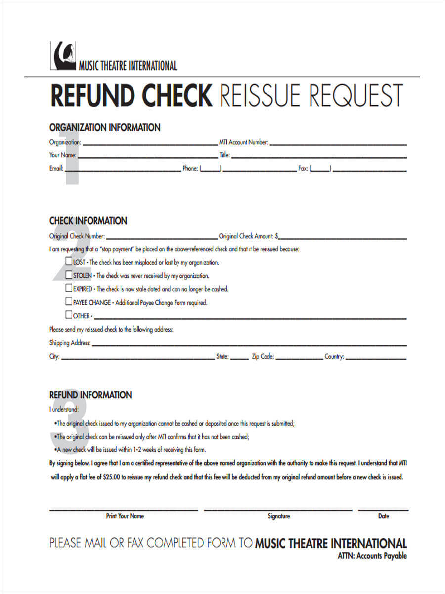 Free 8+ Refund Request Forms In Samples, Examples, Formats Pertaining To Check Request Template Word