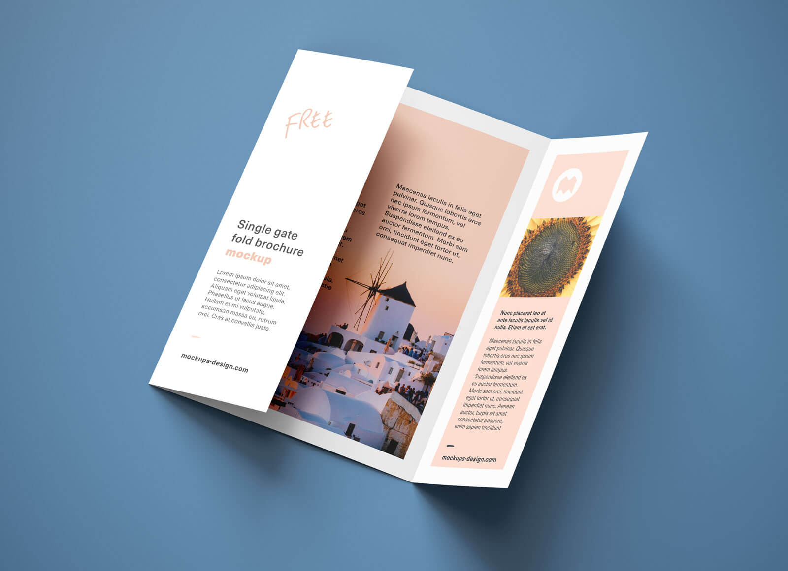 Free A4 Single Gate Fold Brochure Mockup Psd Set – Good Mockups Within Single Page Brochure Templates Psd