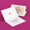 Free A7 Bi Fold Greeting / Invitation Card Mockup Psd Set With Card Folding Templates Free