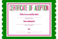 Free Adoption Certificate Template - Google Search for Pet Adoption Certificate Template