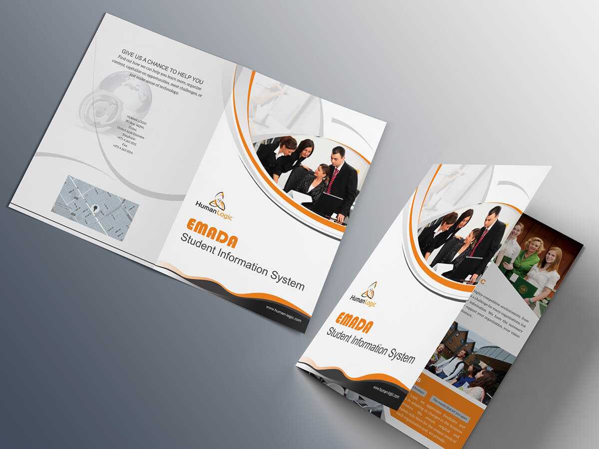 Free Bi Fold Brochure Psd On Behance With 2 Fold Brochure Template Psd