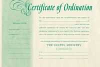 Free Blank Certificate Of Ordination | Ordination For for Ordination Certificate Template