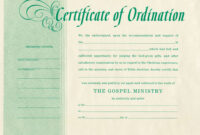 Free Blank Certificate Of Ordination | Ordination For with Free Ordination Certificate Template