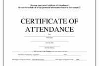 Free Blank Certificate Templates | Attendance Certificate intended for Attendance Certificate Template Word