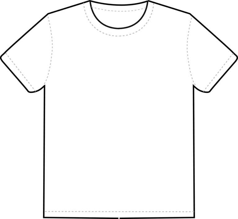 Blank T Shirt Outline Template - Professional Template Examples