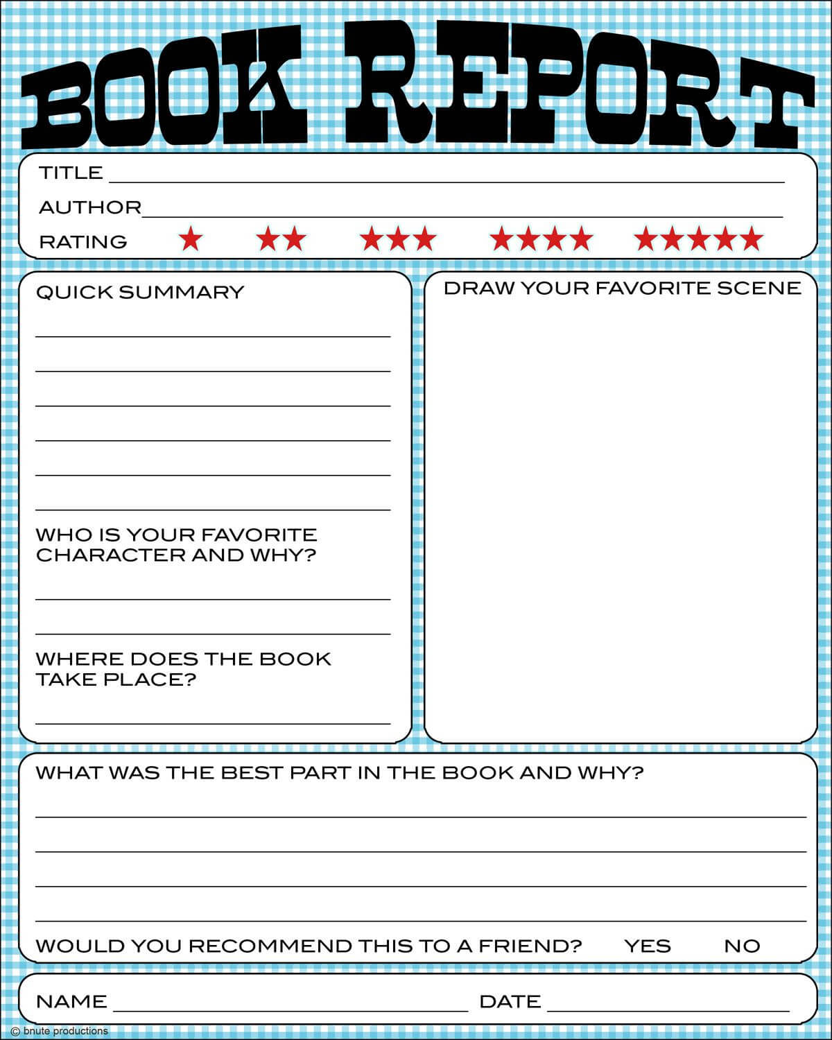 Free Book Report Printable - Great For Lower Primary Grades Throughout Quick Book Reports Templates