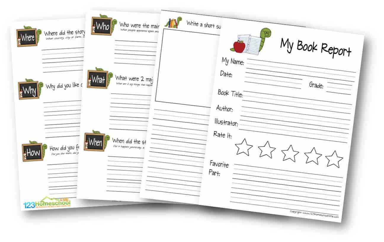Free Book Report Template | 123 Homeschool 4 Me With Quick Book Reports Templates