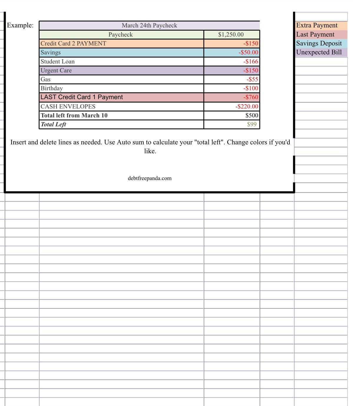 Free Budget Template. Dave Ramsey Budget. Debt Snowball Pertaining To Credit Card Payment Spreadsheet Template