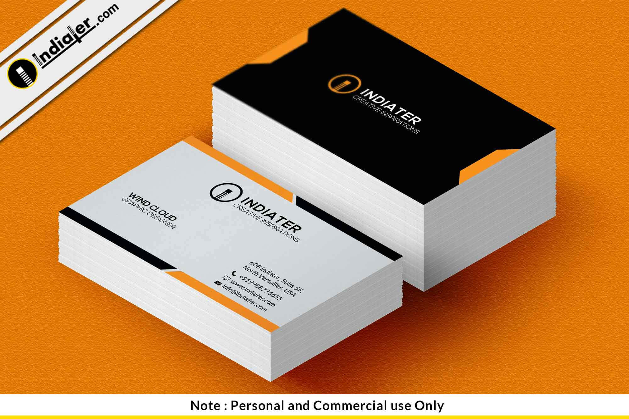 Free Business Card Sample Template Psd – Indiater With Regard To Free Personal Business Card Templates