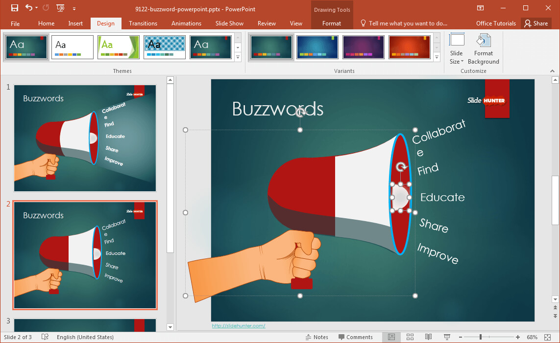 Free Buzzword Powerpoint Template Intended For How To Change Powerpoint Template