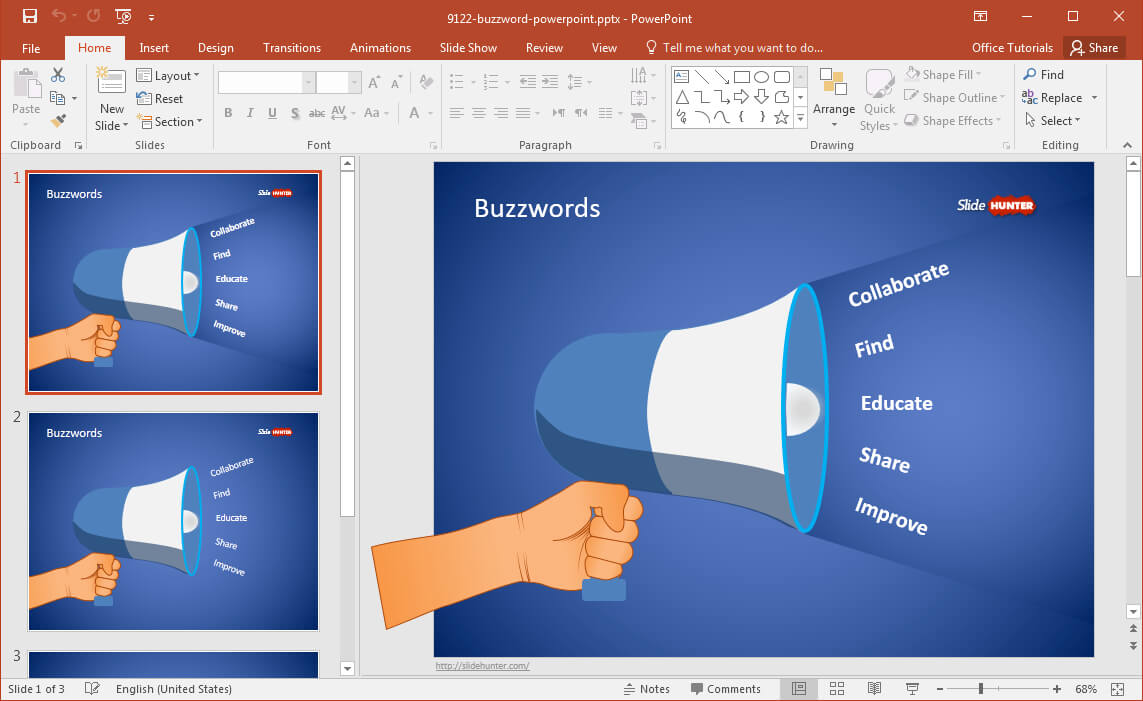 Free Buzzword Powerpoint Template Throughout Powerpoint Replace Template