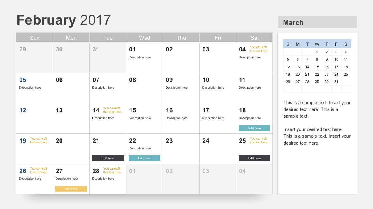 Free Calendar 2017 Template With Regard To Microsoft Powerpoint Calendar Template