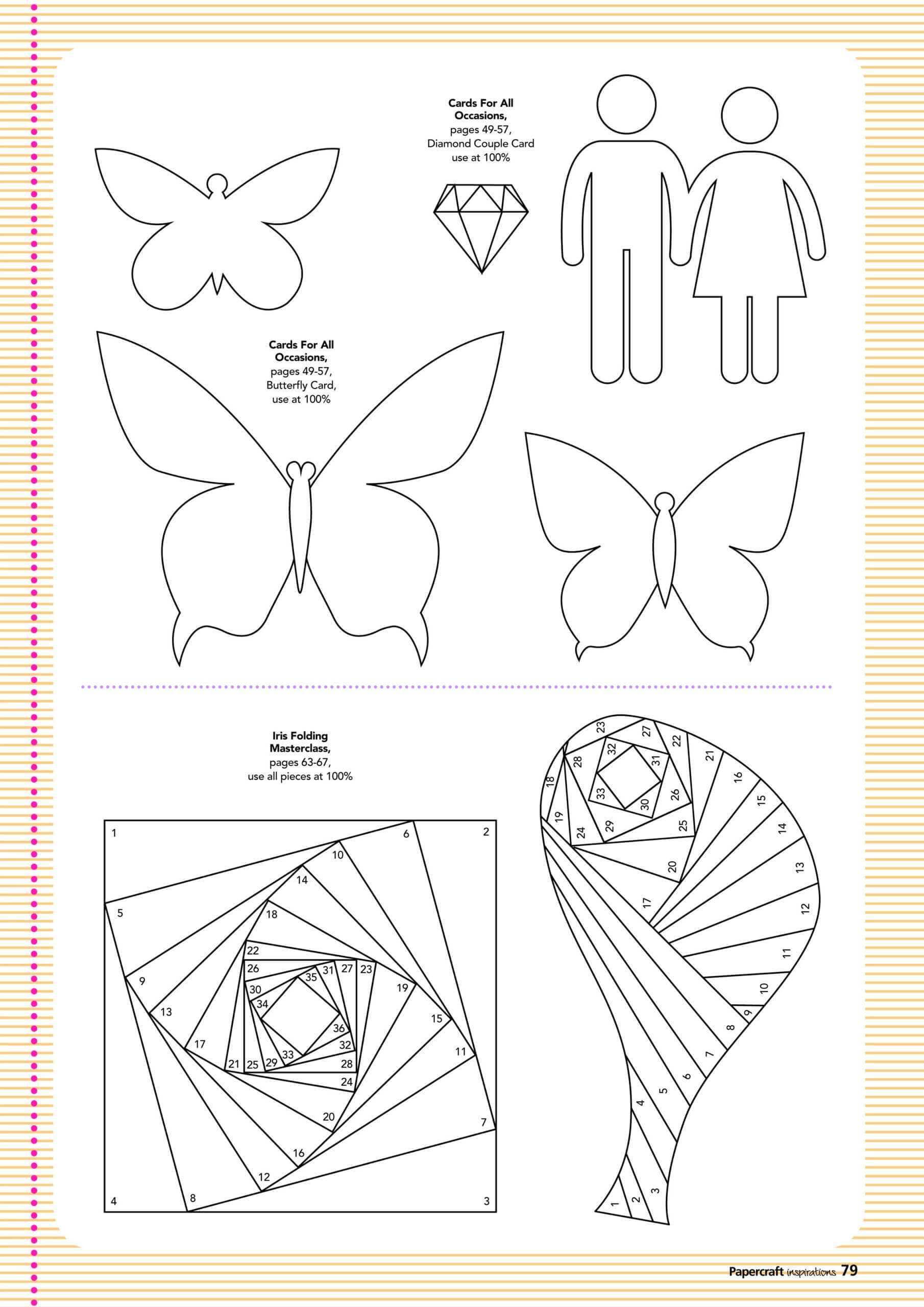 Free Card Making Templates From Papercraft Inspirations 123 Pertaining To Card Folding Templates Free