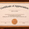 Free Certificate Of Appreciation Templates For Word Throughout Professional Certificate Templates For Word