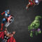 Free Chalkboard Avenger Birthday Invitation Template For Avengers Birthday Card Template