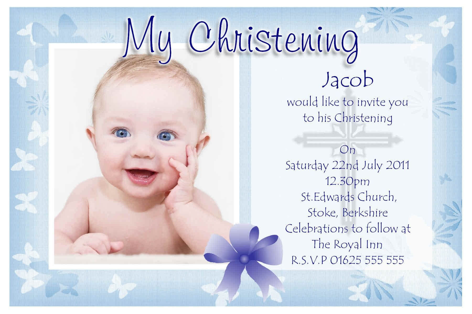 Free Christening Invitation Templates | Baptism Invitation Within Free Christening Invitation Cards Templates