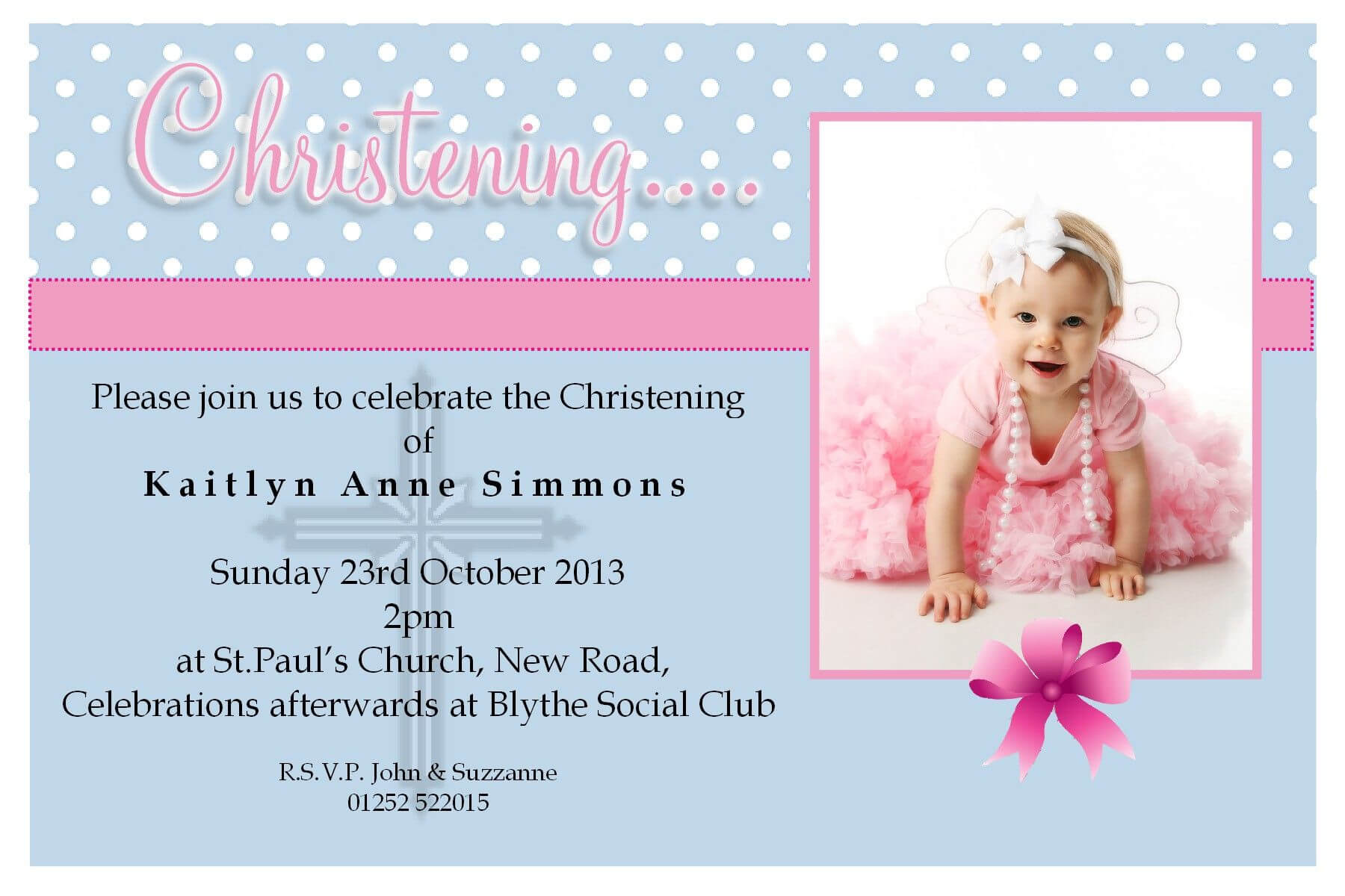 Free Christening Invitation Templates Photoshop Within Free Christening Invitation Cards Templates
