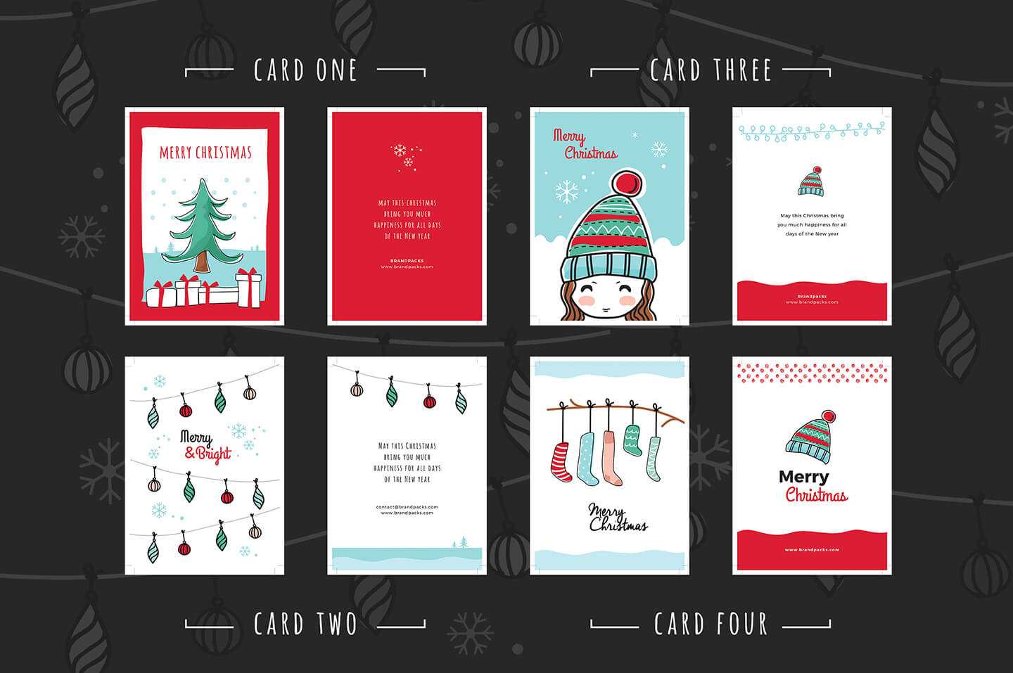 Free Christmas Card Templates For Photoshop & Illustrator Throughout Adobe Illustrator Christmas Card Template