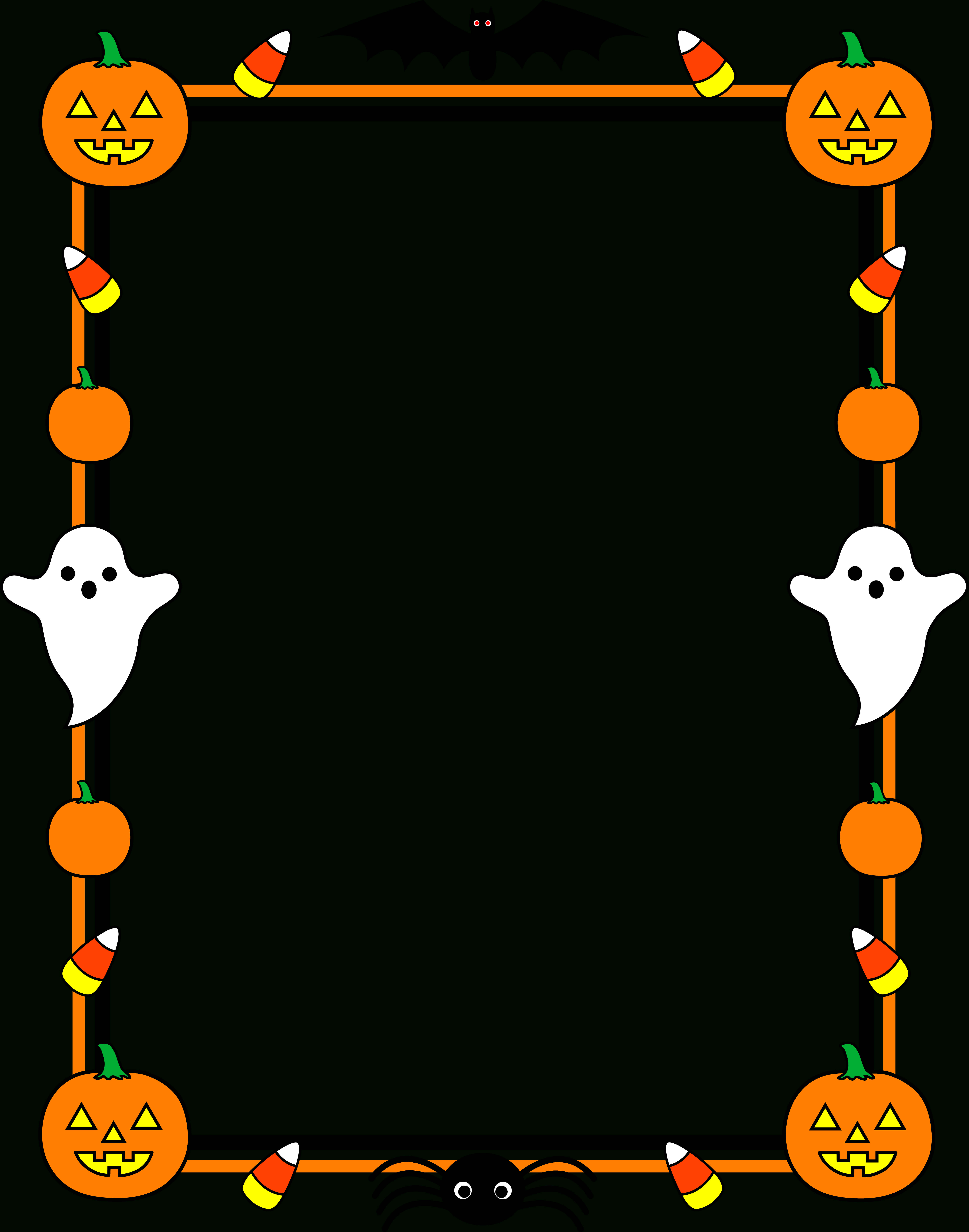Free Clipart Halloween Borders Inside Free Halloween Templates For Word