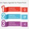 Free Colorful Three Topics Agenda For Powerpoint In Replace Powerpoint Template